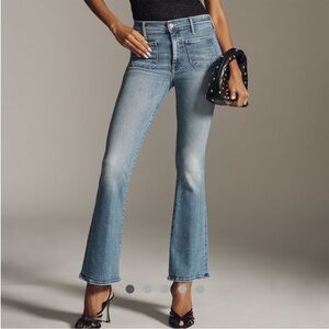 MOTHER lil patch pocket weekender poppin wheelies kick flare jeans size 31